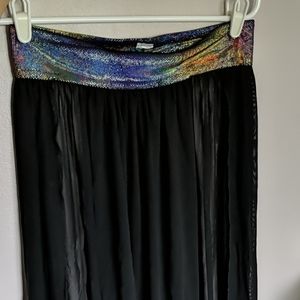 Rainbow Mesh Maxi Skirt